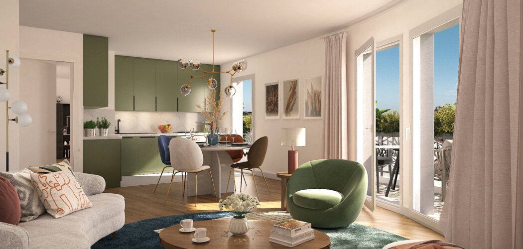 Programme immobilier neuf 98 République - Le Blanc-Mesnil : appartements neufs du 2 au 5 pièces en plein centre-ville (93150) - Référence : 14941