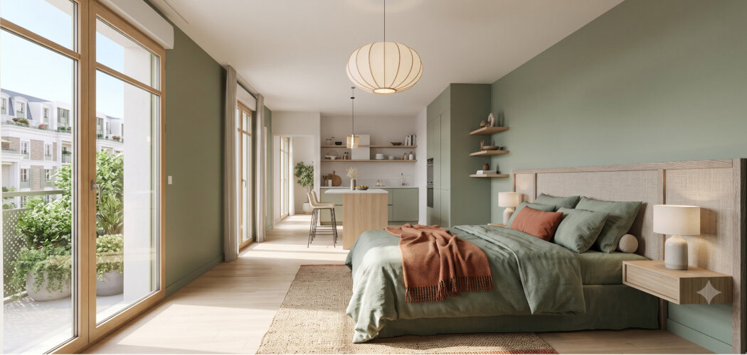 Programme immobilier neuf Village Eiffel 1 - Lot 1-6 - Le Blanc-Mesnil : appartements neufs éligibles PTZ et TVA réduite près du parc de 6,8 hectares (93150) - Référence : 14846