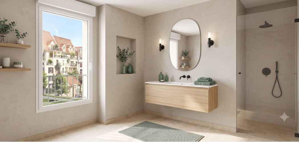 Programme immobilier neuf Le Domaine du Chevalier - Le Blanc-Mesnil : Appartements studio–T5 avec terrasses, parking sécurisé et proximité écrin de verdure (93150) - Référence : 14760