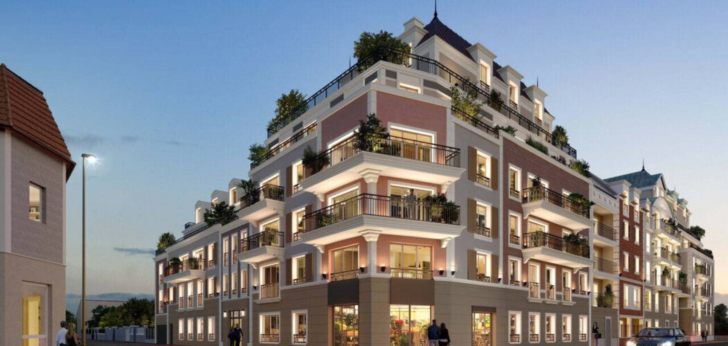 Programme immobilier neuf Les Terrasses d'Amelia - Le Blanc-Mesnil : Appartements T2–T5 avec terrasses, parking sécurisé et proximité RER B gare de Drancy (93150) - Référence : 7120