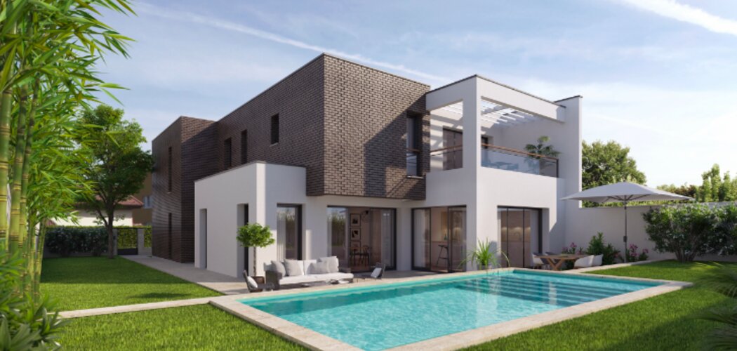 Programme immobilier neuf VILLA LUMIERE LE BOUSCAT - Le Bouscat : 4 maisons duplex neuves T5 avec piscine à 5 min de Bordeaux Lac (33110) - Référence : 14896