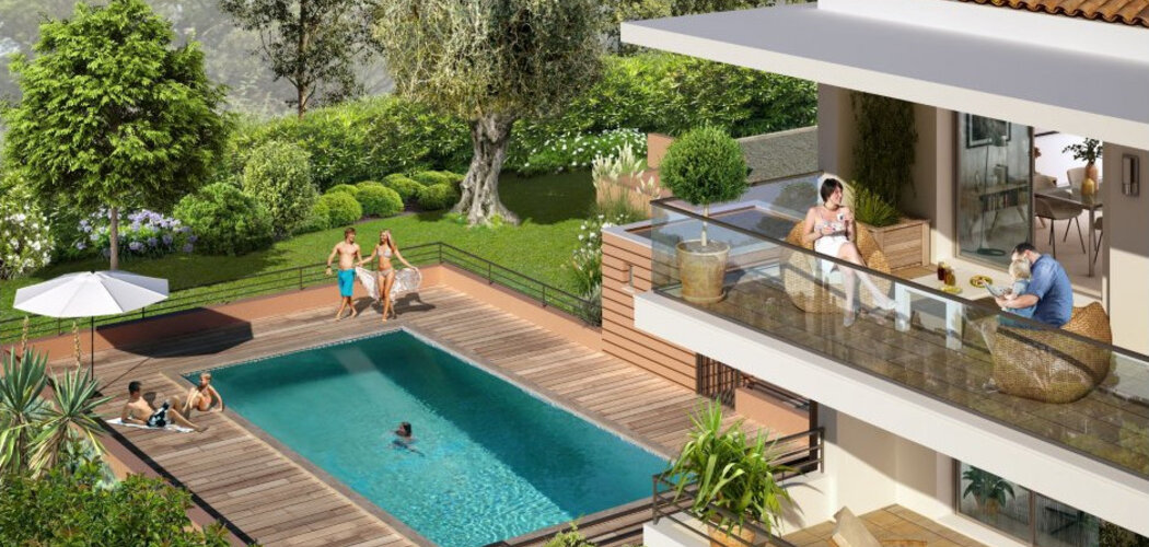 Programme immobilier neuf OLIVERDE -  Le Cannet : appartements neufs du 2 au 4 pièces en quartier verdoyant (06110) - Référence : 11472