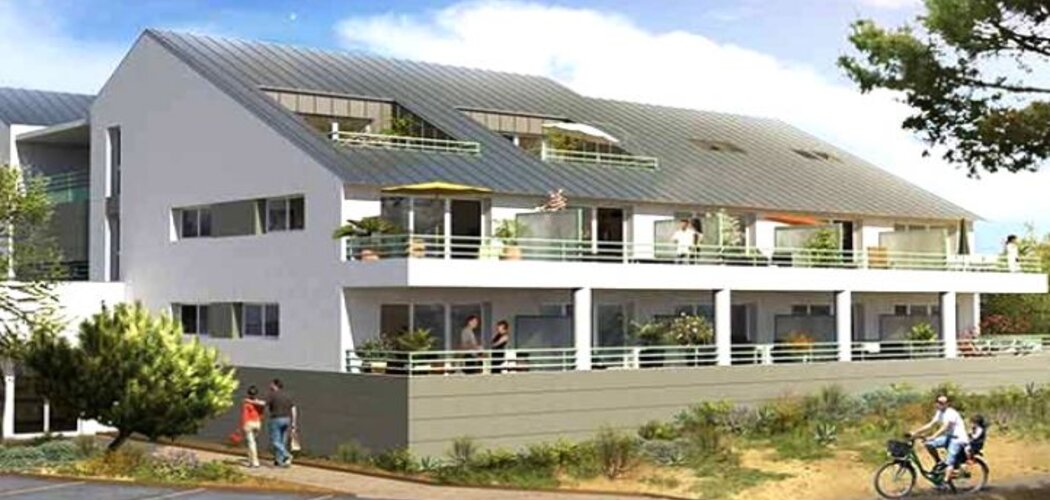Programme immobilier neuf LA ROSE DES SABLES - Le Croisic : 49 appartements T1 bis–T4 avec vue mer et terrasses en architecture contemporaine (44490) - Référence : 118