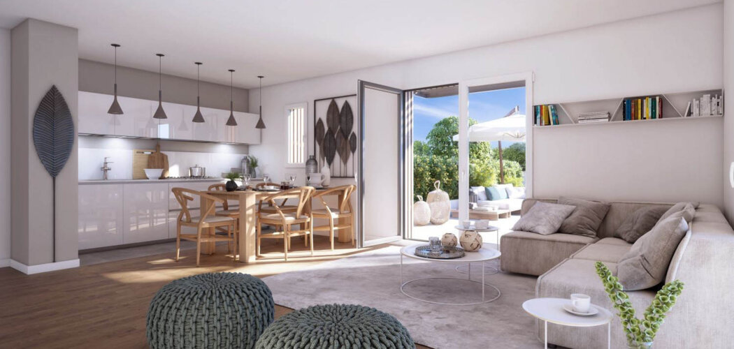 Programme immobilier neuf LE DOMAINE DE SULLY - Le Mesnil-Saint-Denis : Maisons et appartements T3–T4 avec balcons, terrasses et toiture végétalisée proche de Saint-Quentin-en-Yvelines (78320) - Référence : 2233