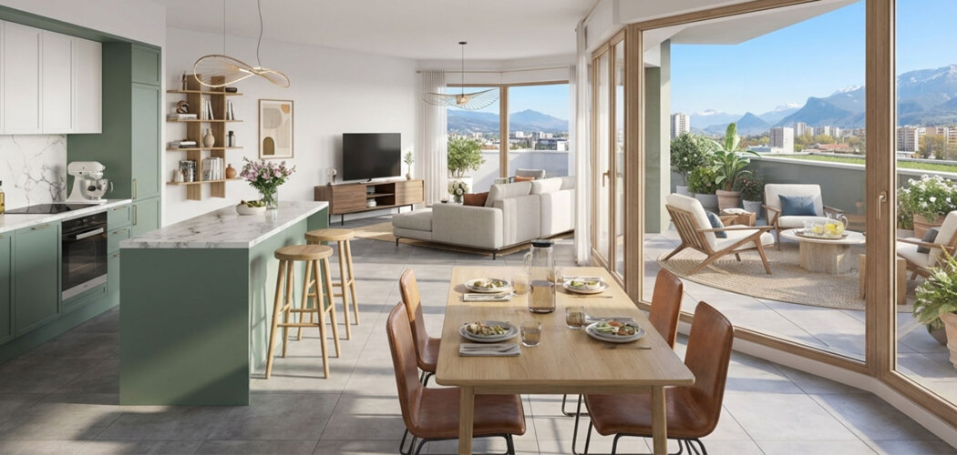 Programme immobilier neuf EKO - Le Pont-de-Claix appartements neufs avec vue montagnes et tramway (38800) - Référence : 17026