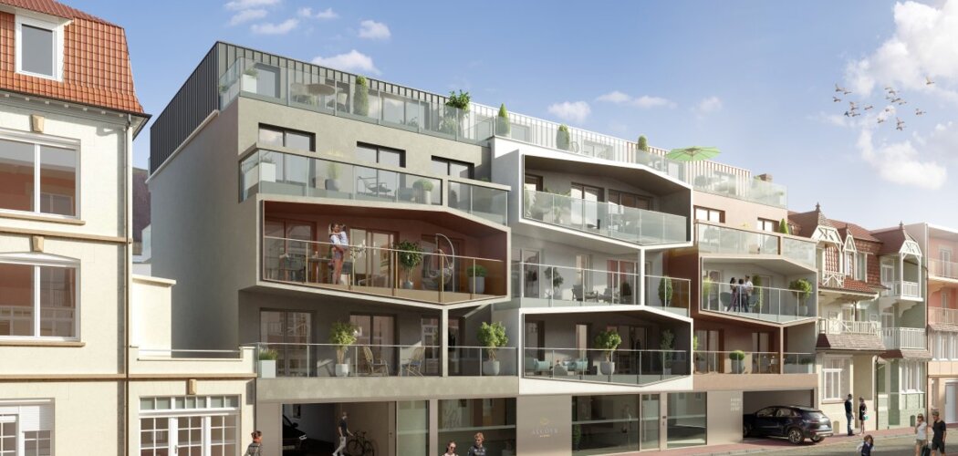 Programme immobilier neuf ALCÔVE - Le Touquet : appartements neufs du 2 au 4 pièces proche marché couvert (62520) - Référence : 16934