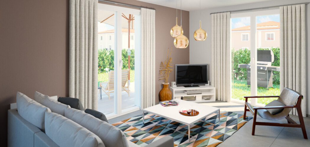 Programme immobilier neuf LES BALCONS DES MÉSANGES - Léaz : 23 maisons T2–T4 avec jardins privatifs et double exposition en centre-ville (01200) - Référence : 1406