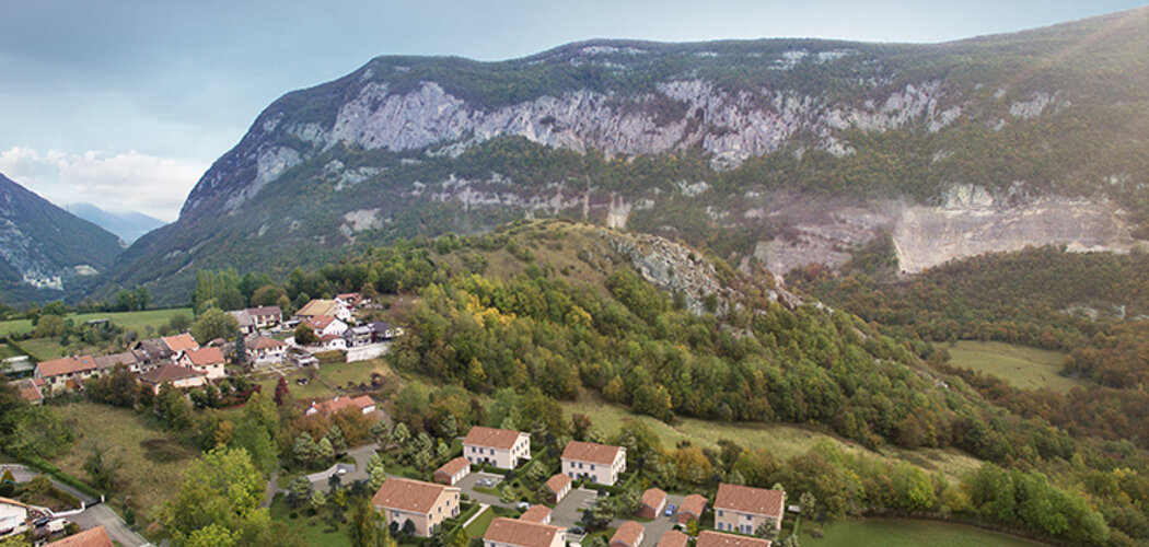 Programme immobilier neuf LES BALCONS DES MÉSANGES - Léaz : 23 maisons T2–T4 avec jardins privatifs et double exposition en centre-ville (01200) - Référence : 1406