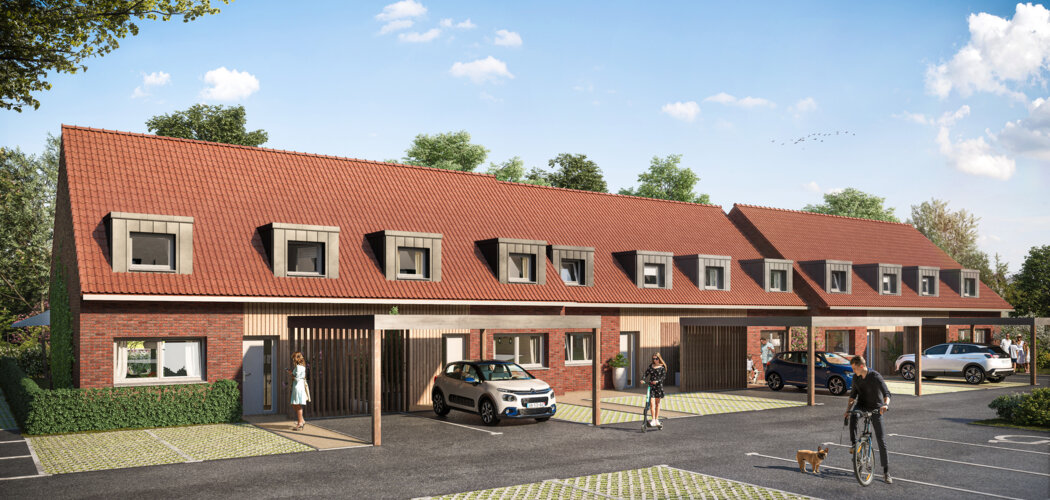 Programme immobilier neuf Les Allées du meunier - Leers près du canal de Roubaix (59115) - Référence : 12004