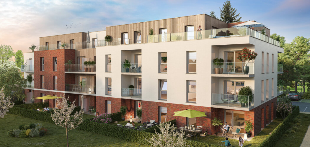 Programme immobilier neuf Les Allées du meunier - Leers près du canal de Roubaix (59115) - Référence : 12004