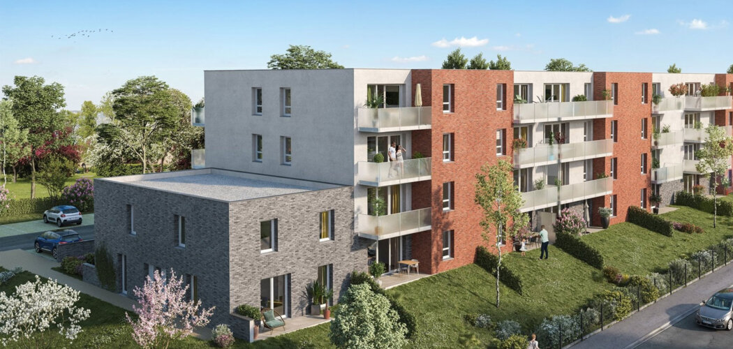 Programme immobilier neuf LES HAUTS DE MONTGRE - Lens : Appartements T2–T3 avec terrasses, parking inclus et proximité écoquartier Montgré (62300) - Référence : 17516