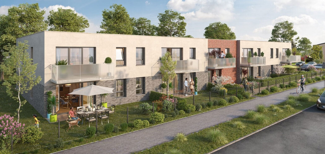 Programme immobilier neuf LES HAUTS DE MONTGRE - Lens : Appartements T2–T3 avec terrasses, parking inclus et proximité écoquartier Montgré (62300) - Référence : 17516