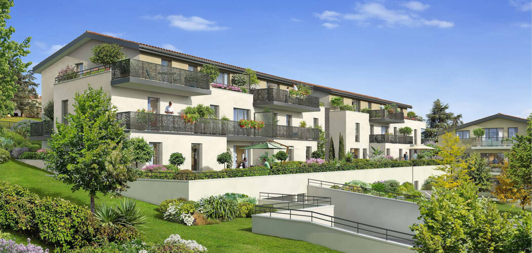Programme immobilier neuf Les Terrasses de l’Ouest - Lentilly : Appartements T2–T4 avec terrasses, jardin et proximité ruisseau des Flaches (69210) - Référence : 14624
