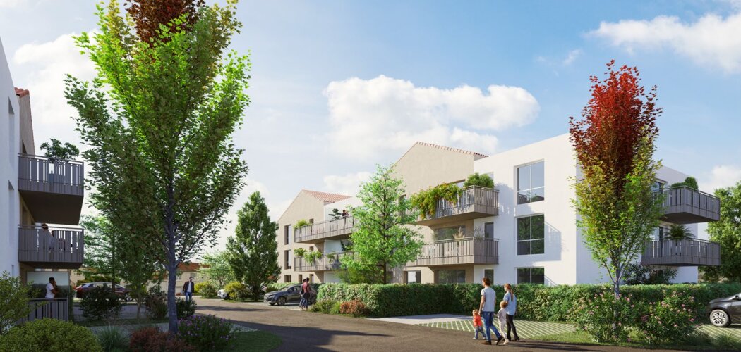Programme immobilier neuf RÉSIDENCE DU TRAMWAY - Les Herbiers : 40 appartements neufs du 2 au 4 pièces à 5 min du centre-ville (85500) - Référence : 14996