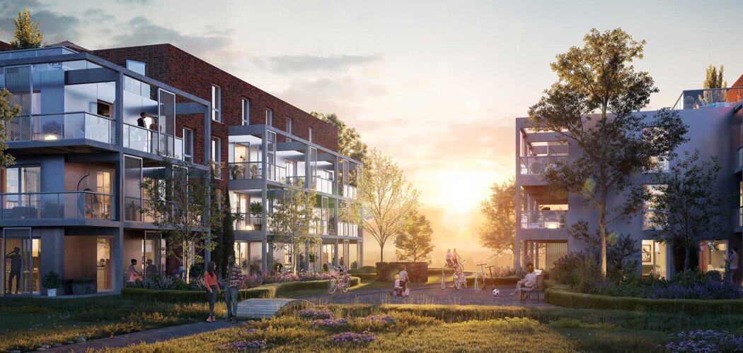 Programme immobilier neuf Mimétik - Lesquin quartier résidentiel à deux pas de la gare (59810) - Référence : 12002