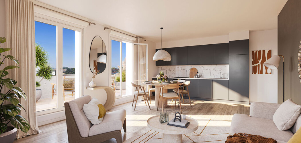 Programme immobilier neuf Naturéva - Lieusaint : Appartements T2–T5 avec toits-terrasses et espaces verts au cœur de l’écoquartier (77127) - Référence : 14183