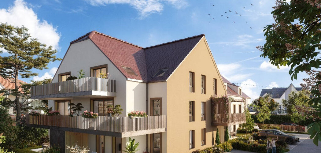Programme immobilier neuf DOMAINE DE LA BOISSERIE - Lipsheim taille humaine à moins de 10 min à vélo de la gare (67640) - Référence : 11806