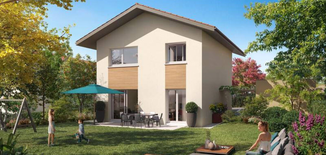 Programme immobilier neuf Villa des Sens - Loisin : maisons et appartements neufs du 2 au 5 pièces à 30 min de Genève (74140) - Référence : 8289