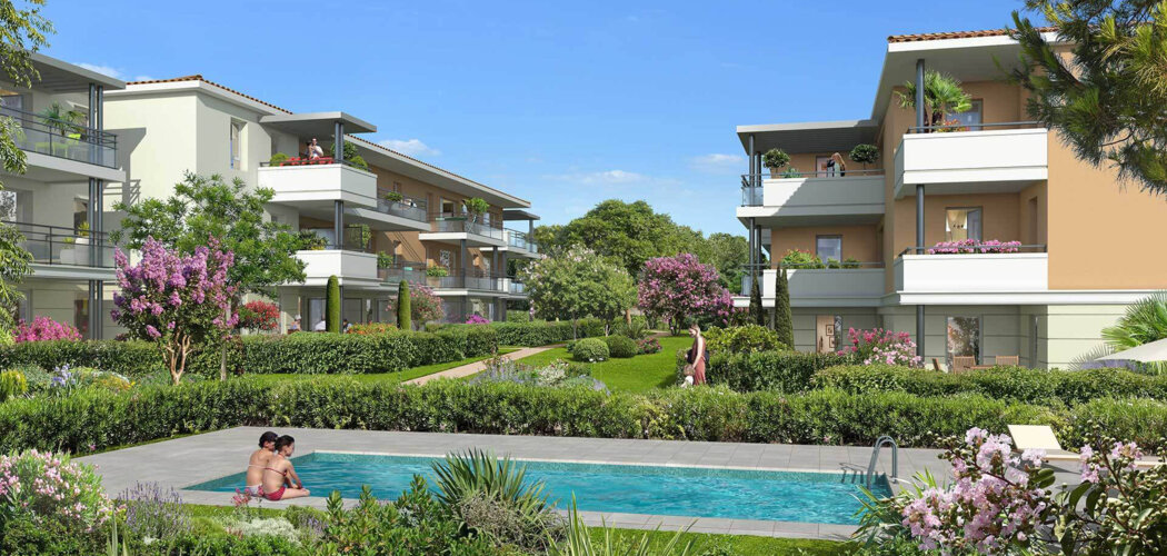 Programme immobilier neuf LE CLOS MUSCATELLE - Lorgues : Appartements T2–T4 avec piscine, solarium et jardins en lisière du centre-ville (83510) - Référence : 11966