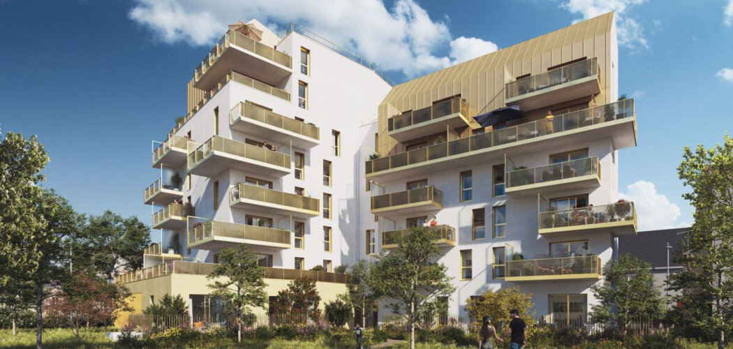 Programme immobilier neuf CÔTÉ PATIO - Lorient : appartements neufs du 2 au 4 pièces en centre-ville proche gare (56100) - Référence : 15322