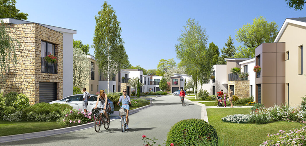 Programme immobilier neuf LE DOMAINE SISLEY - Louveciennes : Appartements T1–T4 et villas duplex avec jardins, terrasses et garages près de la mairie (78430) - Référence : 717