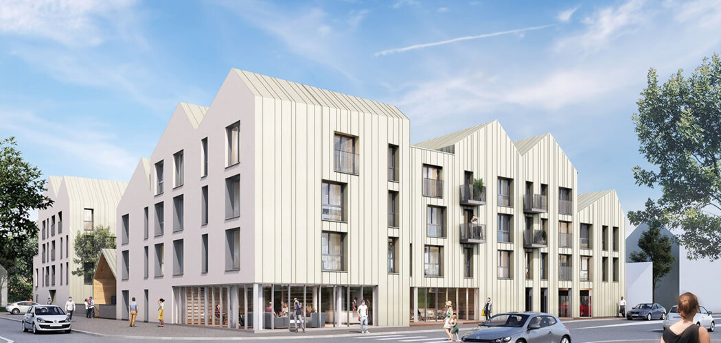 Programme immobilier neuf Reverso Louviers - Louviers : 84 appartements neufs à 300 m de la Place Ernest Thorel, espaces verts et LMNP (27400) - Référence : 14681