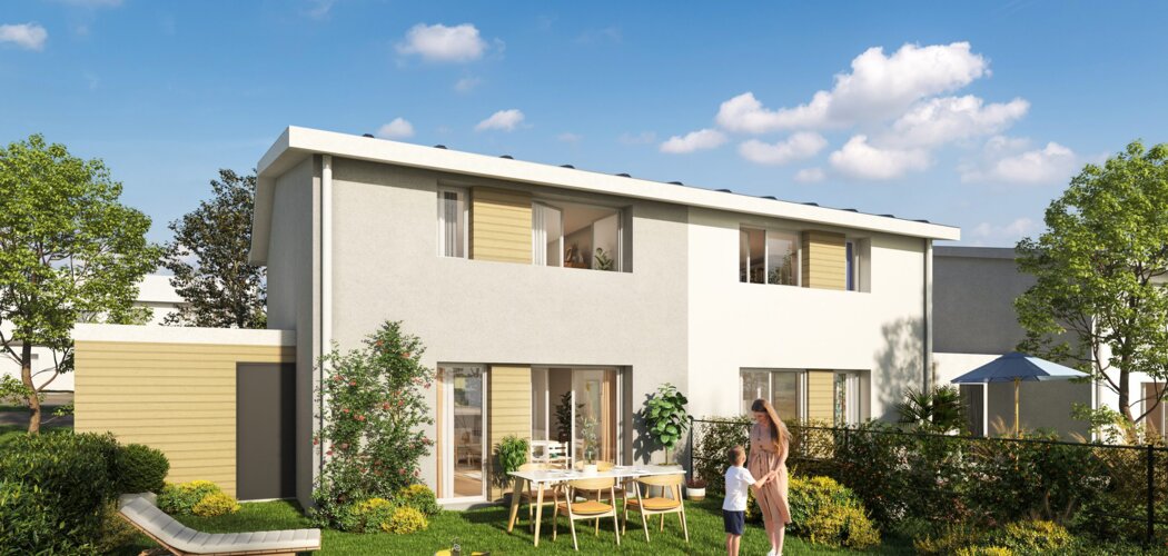Programme immobilier neuf GREEN VALLEY PHASE 1 - Louviers : Appartements T2–T3 et maisons T3–T5 avec terrasses, jardins privatifs et proximité centre-ville (27400) - Référence : 18414