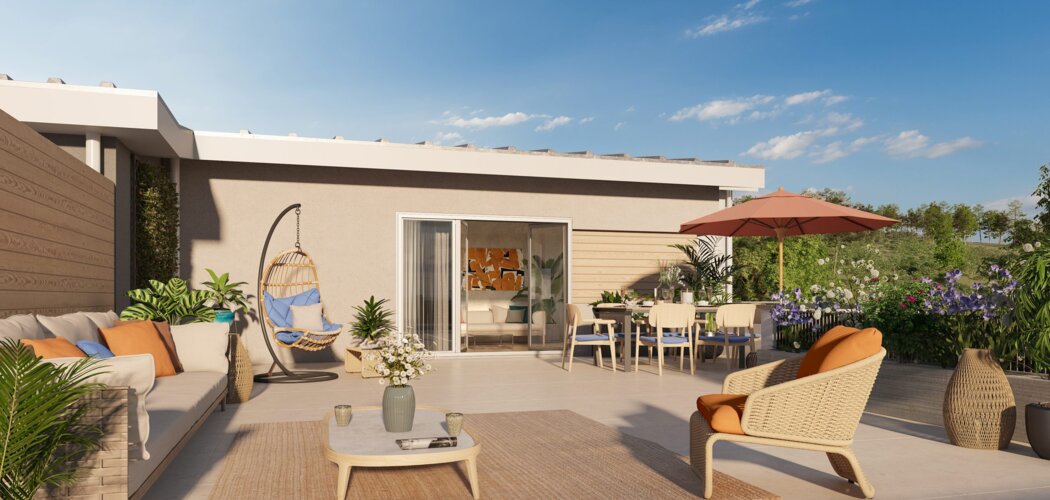 Programme immobilier neuf GREEN VALLEY PHASE 1 - Louviers : Appartements T2–T3 et maisons T3–T5 avec terrasses, jardins privatifs et proximité centre-ville (27400) - Référence : 18414