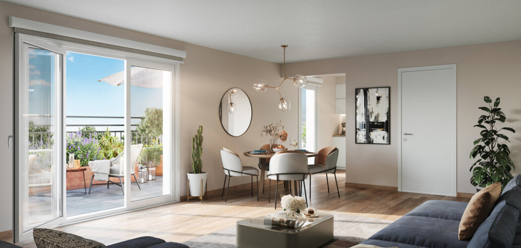 Programme immobilier neuf Les Amandiers - Louviers Saint-Germain : appartements neufs à 500m de la Mairie, confort et éco-responsabilité (27400) - Référence : 17564