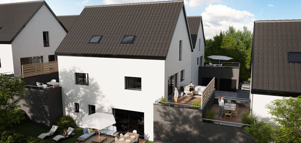 Programme immobilier neuf Les DUOS de Larende - Lutzelhouse : appartements DUO neufs de 3 et 4 pièces à 20 min de Molsheim (67130) - Référence : 7576