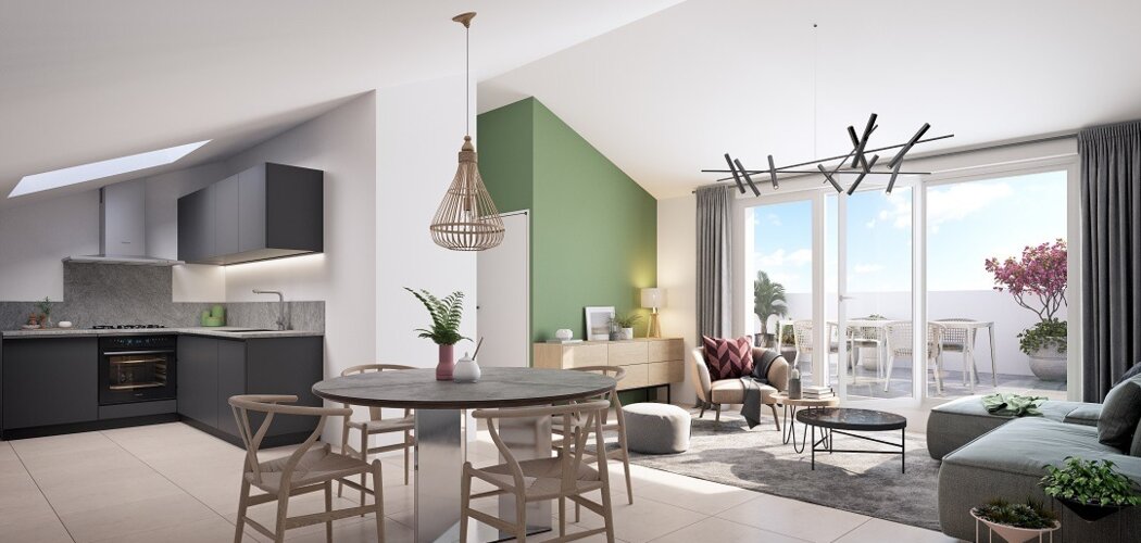 Programme immobilier neuf Côté Nature - Lyaud : 33 appartements neufs du 2 au 5 pièces sur les hauteurs de Thonon (74200) - Référence : 14922
