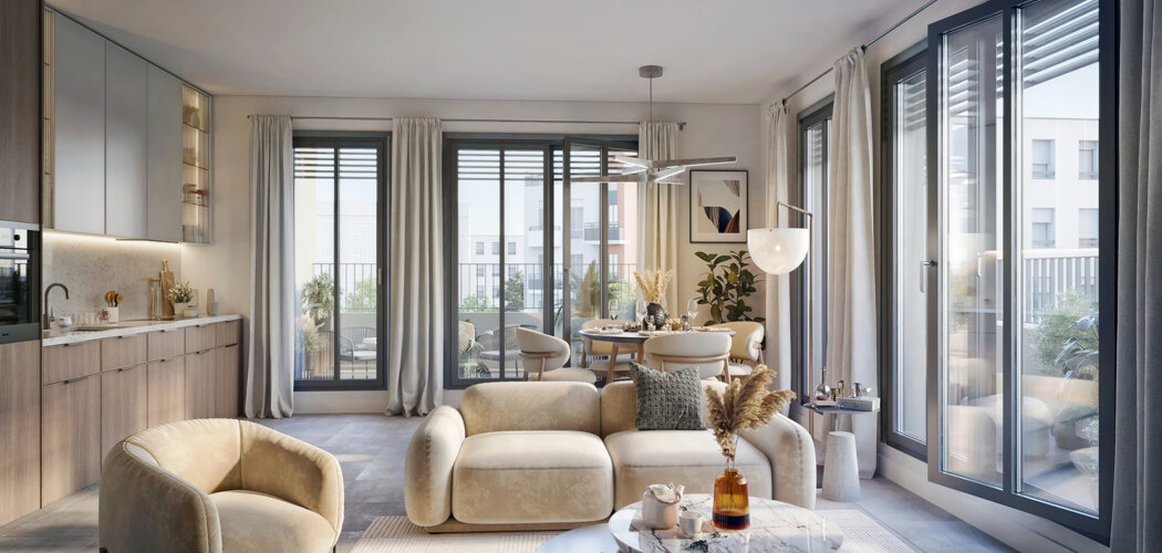 Programme immobilier neuf Le SOHO - Lyon 07 : appartements neufs du studio au T5 à 300 m du métro B Place Jean Jaurès (69007) - Référence : 15940