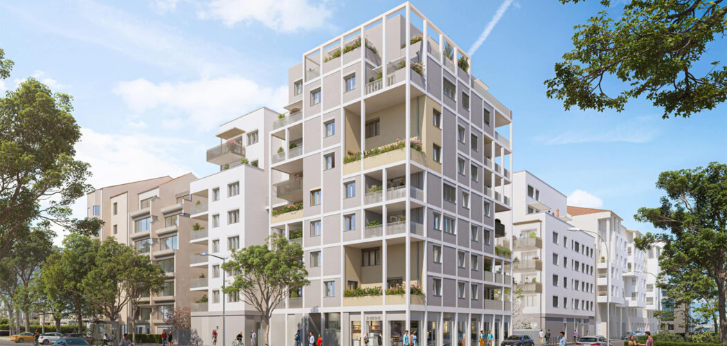 Programme immobilier neuf Opaline - Lyon 07 Gerland à quelques minutes à vélo du métro B (69007) - Référence : 12782