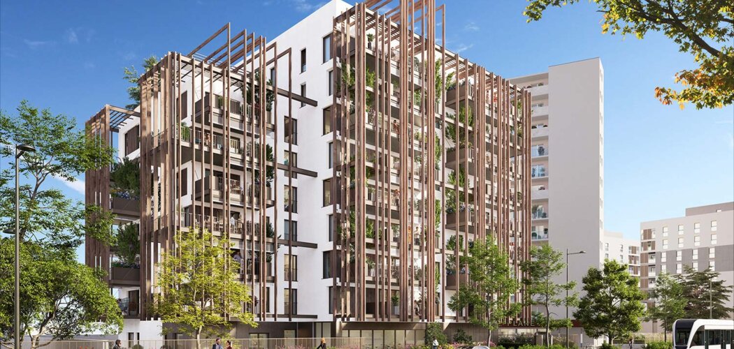 Programme immobilier neuf Céleste - Lyon 08 : 40 appartements neufs 2 à 5 pièces au pied du tramway T6 et du métro D (69008) - Référence : 16019