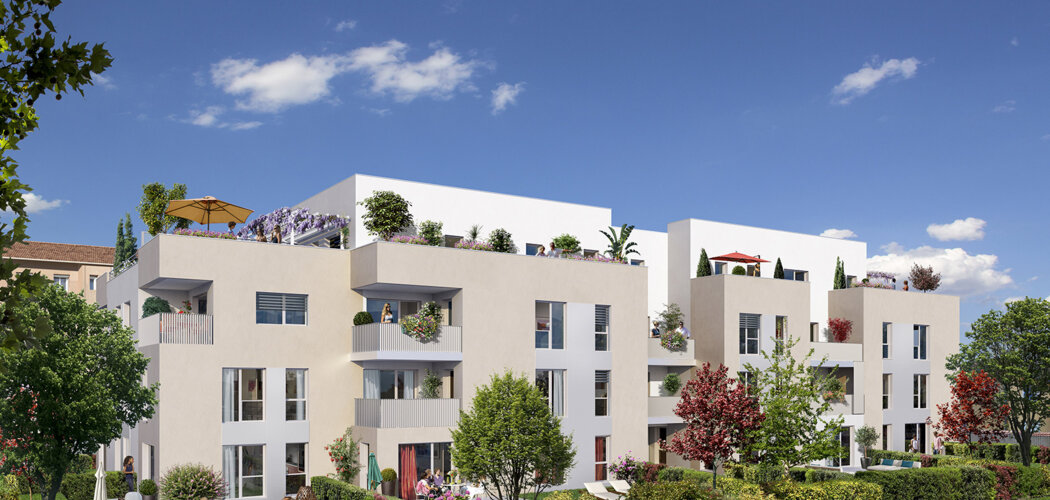 Programme immobilier neuf Plain'Itude - Lyon 08 : Appartements T2–T4 avec terrasses, villas sur toit et parking sécurisé au pied du tramway T4 (69008) - Référence : 4912