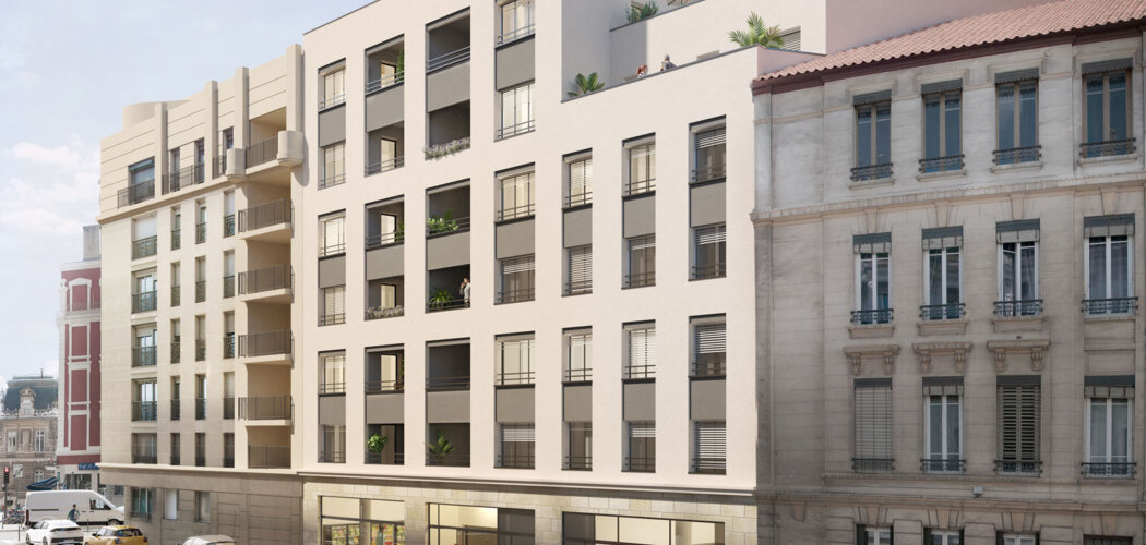 Programme immobilier neuf Villa Cornélie - Lyon 7 : appartements neufs T2–T5 à 100 m du métro B Jean Macé (69007) - Référence : 15908