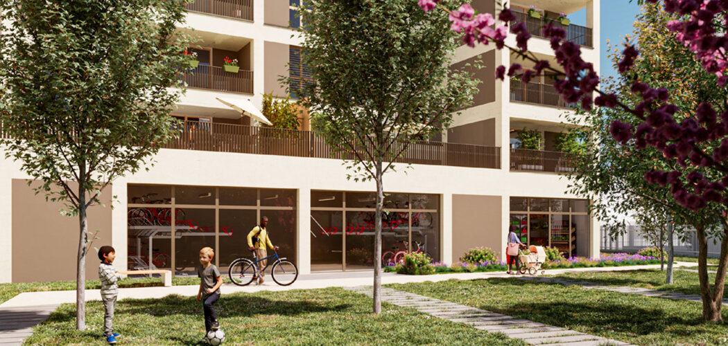 Programme immobilier neuf AUGUSTE - Lyon 7 ZAC des Girondins proche métro B appartements neufs (69007) - Référence : 17210