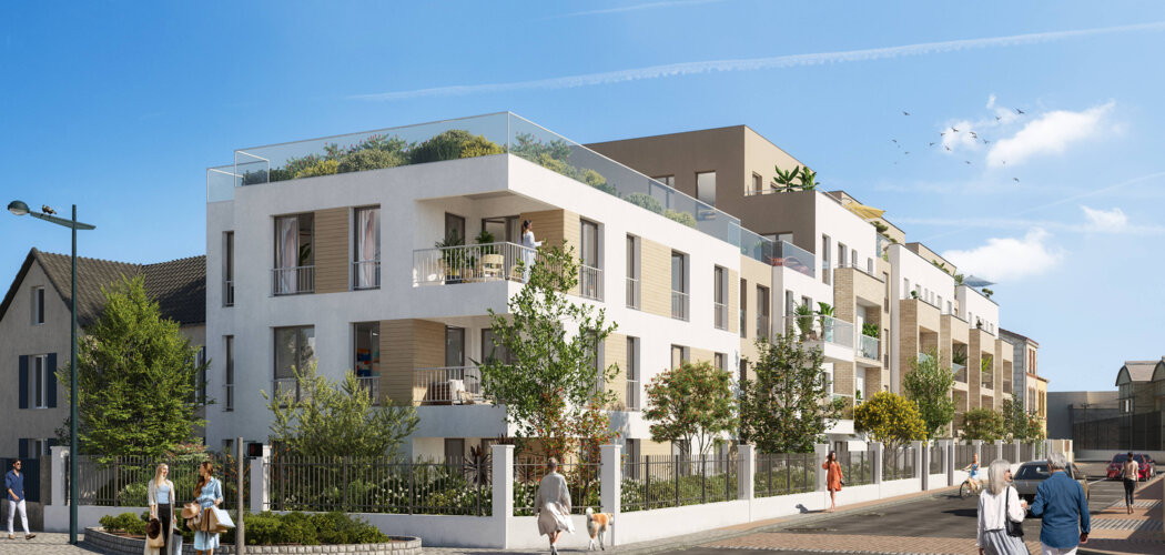 Programme immobilier neuf Le Camélinat - Mantes-La-Ville : appartements neufs du studio au T5 à 11 min du Transilien J (78200) - Référence : 15764