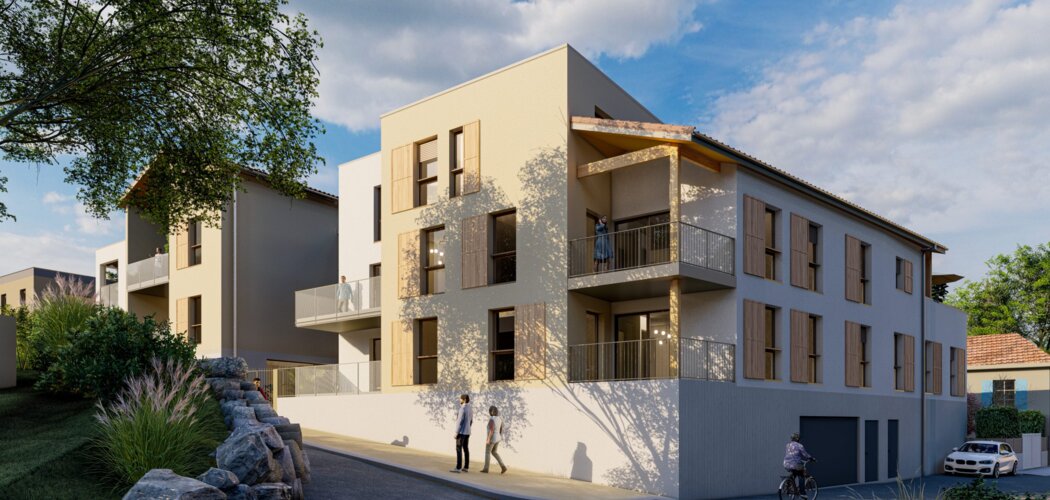 Programme immobilier neuf Les Aquarelles - Marcilly-d'Azergues : 29 appartements neufs T2–T5 à 500m de la gare (69380) - Référence : 15805