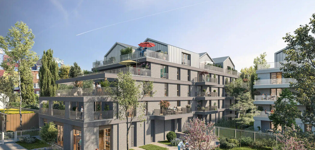 Programme immobilier neuf Attraction - Marcq-en-Barœul : appartements neufs T2–T5 proche du tram Brossolette (59700) - Référence : 15796