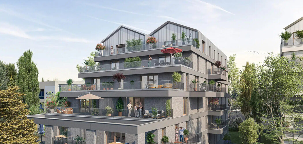 Programme immobilier neuf Attraction - Marcq-en-Barœul : appartements neufs T2–T5 proche du tram Brossolette (59700) - Référence : 15796