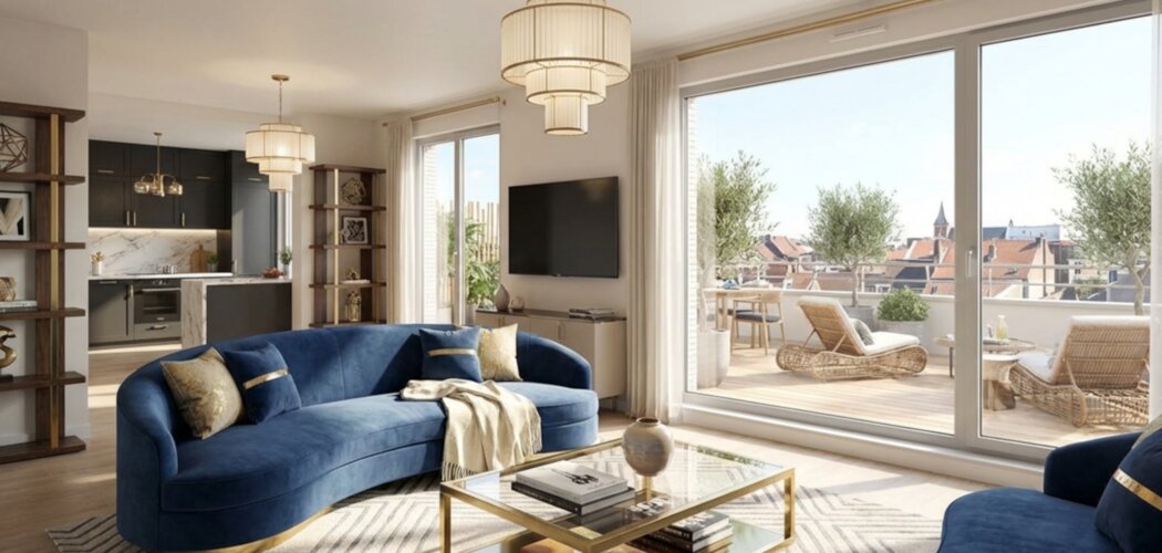 Programme immobilier neuf ELEGANCE - Marcq-en-Barœul : Appartements T2–T5 avec balcons, terrasses et prestations haut de gamme dans le centre-ville (59700) - Référence : 17866