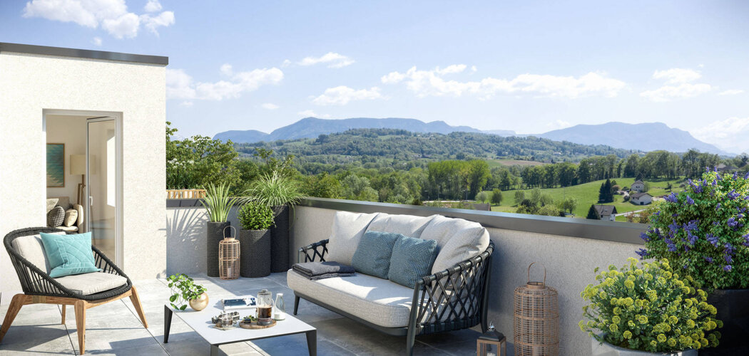 Programme immobilier neuf LA CLÉ DES CHAMPS - Marigny-Saint-Marcel : Appartements T2–T5 avec jardins, terrasses et vue sur les montagnes à 5 min de Rumilly (74150) - Référence : 4739