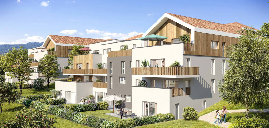 Programme immobilier neuf LA CLÉ DES CHAMPS - Marigny-Saint-Marcel : Appartements T2–T5 avec jardins, terrasses et vue sur les montagnes à 5 min de Rumilly (74150) - Référence : 4739
