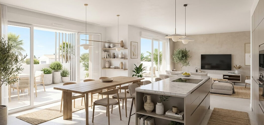 Programme immobilier neuf MIDEA - Marseillan proche plages et port résidence moderne avec extérieur (34340) - Référence : 17223