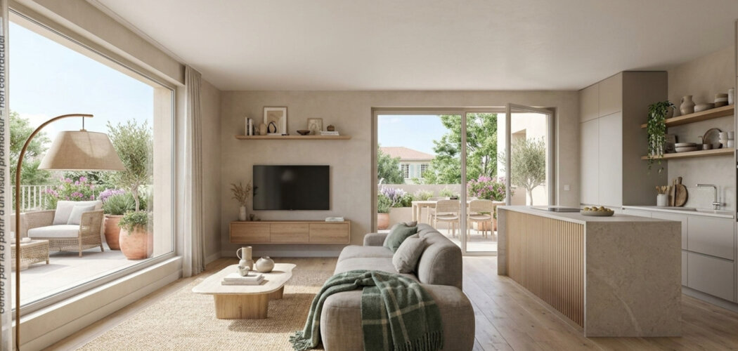 Programme immobilier neuf Bastide Centhis - Marseille 10 : appartements neufs du 2 au 4 pièces en village de Saint Loup (13010) - Référence : 15071