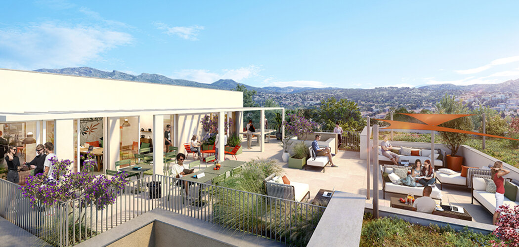 Programme immobilier neuf THE HIVE (VA) - Marseille 13 : 178 logements LMNP du studio au T3 à 15 min de l’École Centrale (13013) - Référence : 15850