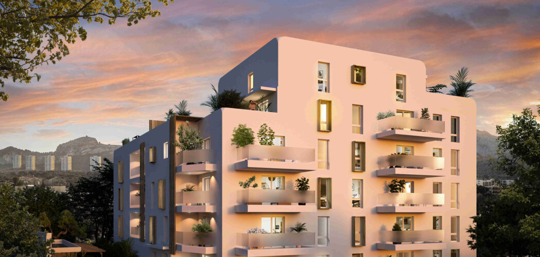 Programme immobilier neuf Casa Boha - Marseille 8 : 26 appartements neufs T2–T4 à 5 min des plages (13008) - Référence : 8887