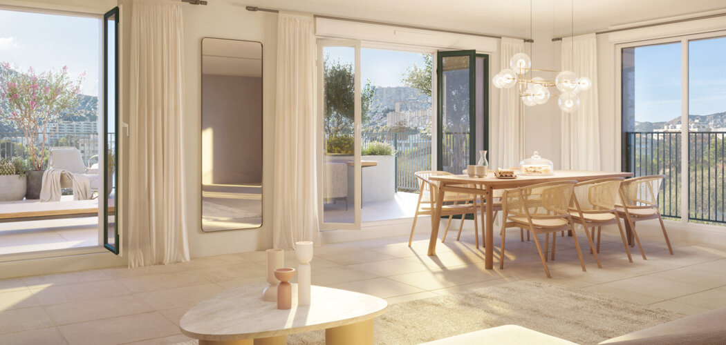 Programme immobilier neuf L'ombrière - Marseille 9ème quartier du Cabot cadre de vie entre ville et nature (13009) - Référence : 14144