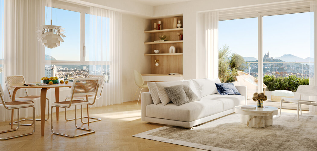 Programme immobilier neuf M99 - Marseille Joliette : appartements neufs T2–T4 avec vue mer et chauffage géothermique (13002) - Référence : 17067